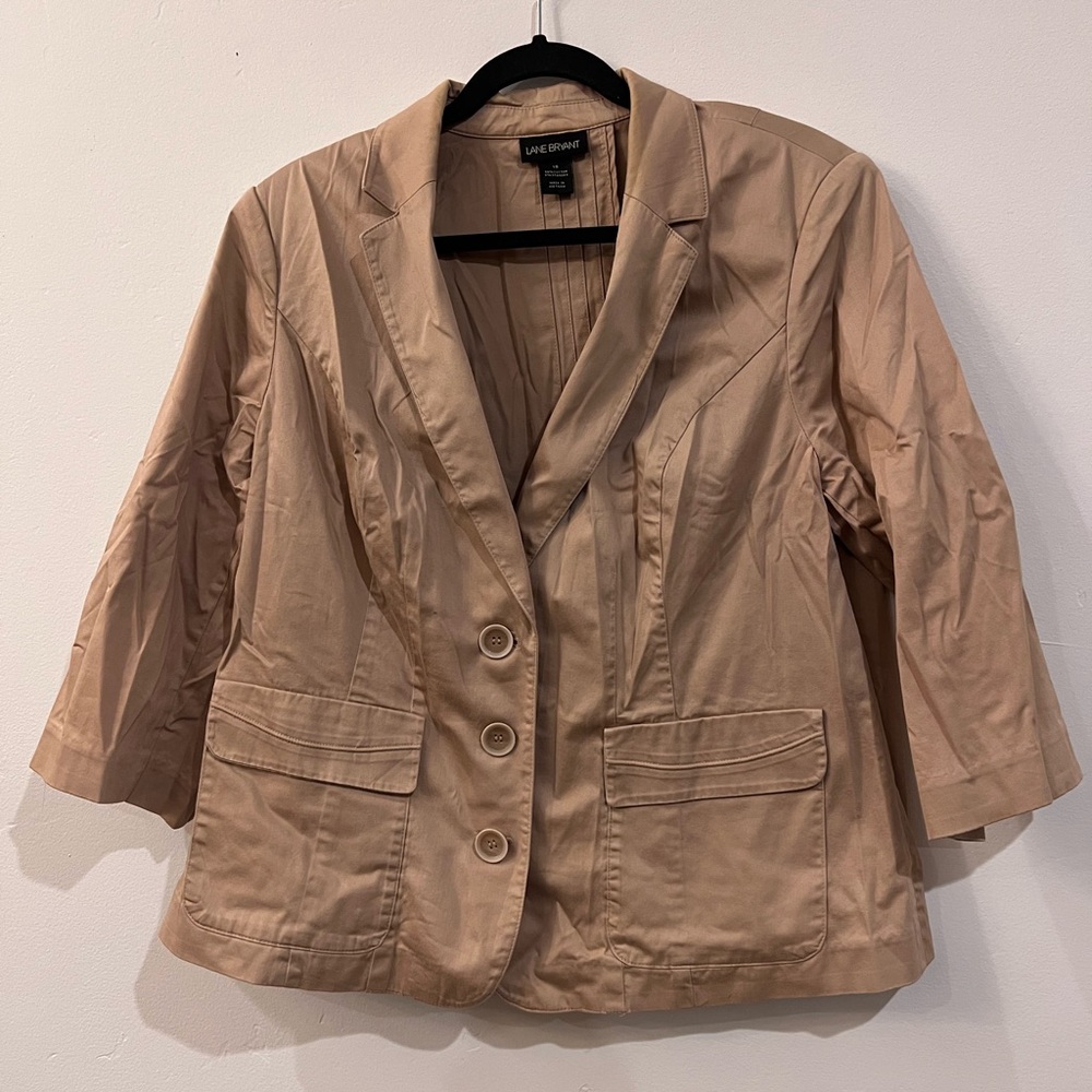 Lane Bryant Beige Women's Suit Jacket